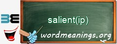 WordMeaning blackboard for salient(ip)